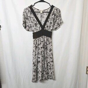 Wowmns Sz Small Y2K Forever 21 Babydoll Dress Brown Stretch Retro Hippie